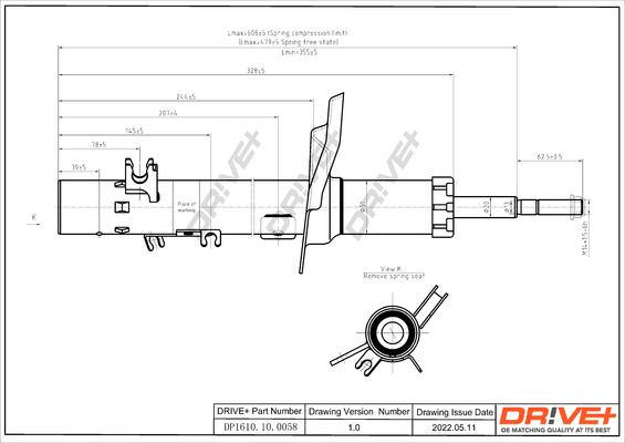 Dr!ve+ DP1610.10.0058 - Амортизатор unicars.by