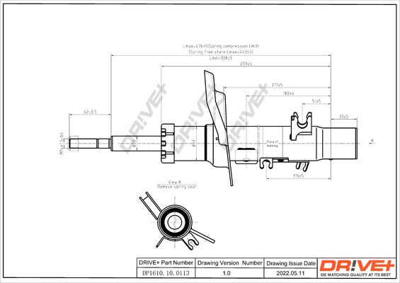 Dr!ve+ DP1610.10.0113 - Амортизатор unicars.by