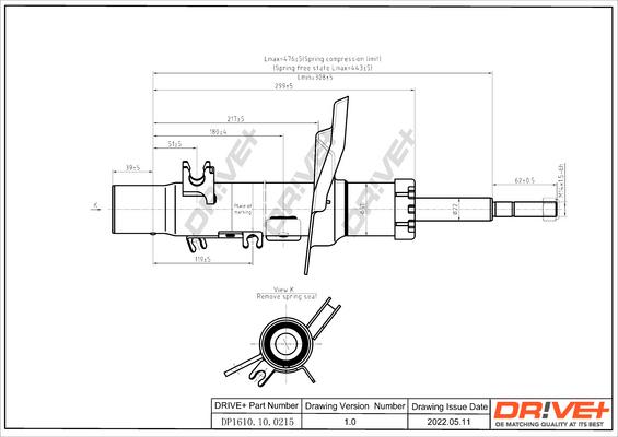 Dr!ve+ DP1610.10.0215 - Амортизатор unicars.by