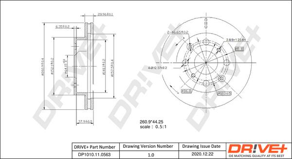 Dr!ve+ DP1010.11.0563 - Тормозной диск unicars.by