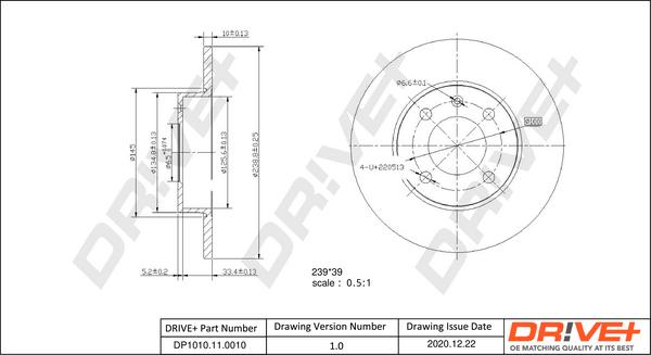 Dr!ve+ DP1010.11.0010 - Тормозной диск unicars.by