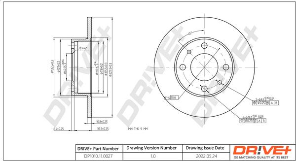 Dr!ve+ DP1010.11.0027 - Тормозной диск unicars.by