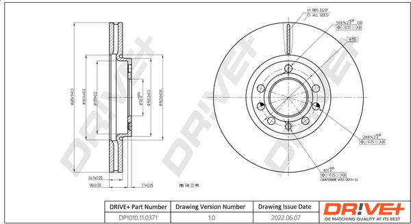 Dr!ve+ DP1010.11.0371 - Тормозной диск unicars.by