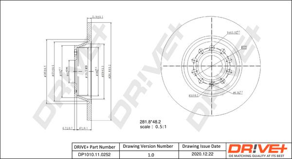 Dr!ve+ DP1010.11.0252 - Тормозной диск unicars.by