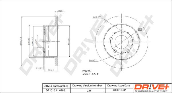 Dr!ve+ DP1010.11.0285 - Тормозной диск unicars.by