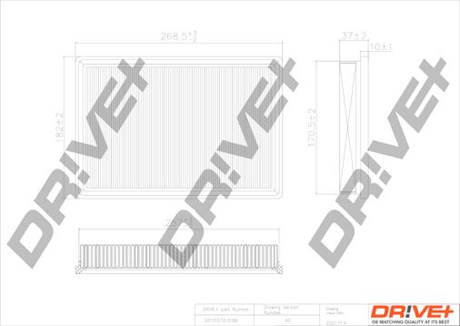 Dr!ve+ DP1110.10.0189 - Воздушный фильтр, двигатель unicars.by