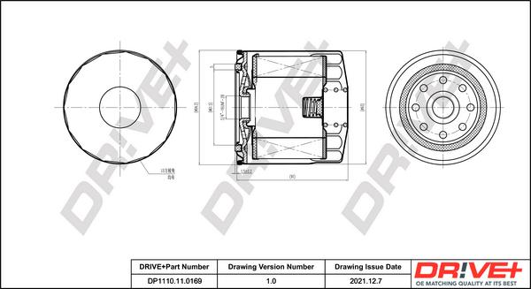 Dr!ve+ DP1110.11.0169 - Масляный фильтр unicars.by