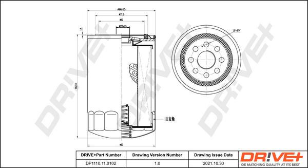 Dr!ve+ DP1110.11.0102 - Масляный фильтр unicars.by