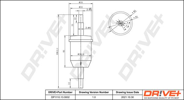 Dr!ve+ DP1110.13.0002 - Топливный фильтр unicars.by