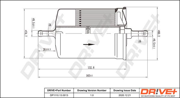 Dr!ve+ DP1110.13.0013 - Топливный фильтр unicars.by