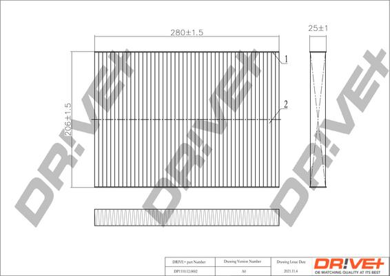 Dr!ve+ DP1110.12.0002 - Фильтр воздуха в салоне unicars.by