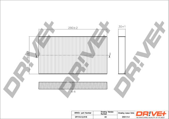 Dr!ve+ DP1110.12.0118 - Фильтр воздуха в салоне unicars.by