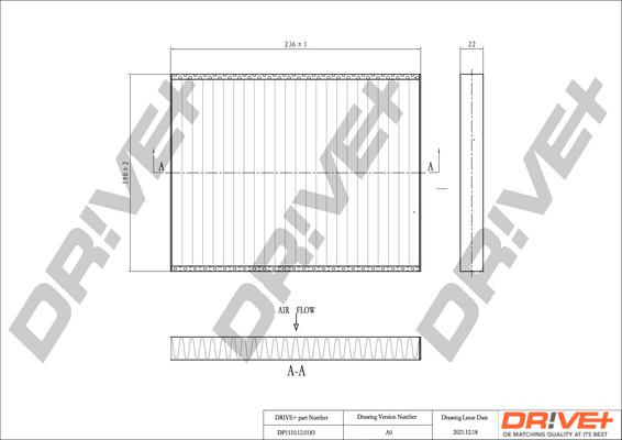 Dr!ve+ DP1110.12.0183 - Фильтр воздуха в салоне unicars.by