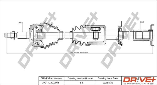 Dr!ve+ DP2110.10.0965 - Приводной вал unicars.by