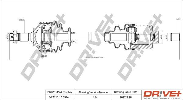 Dr!ve+ DP2110.10.0574 - Приводной вал unicars.by