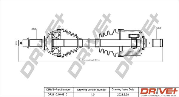 Dr!ve+ DP2110.10.0810 - Приводной вал unicars.by