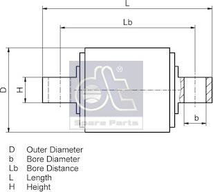 DT Spare Parts 4.90825 - Ремонтный комплект, рычаг подвески unicars.by