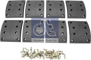 DT Spare Parts 4.91492 - Комплект тормозных башмаков, барабанные тормоза unicars.by