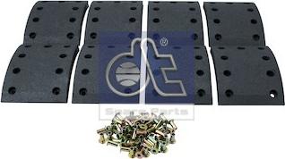 DT Spare Parts 4.91497 - Комплект тормозных башмаков, барабанные тормоза unicars.by