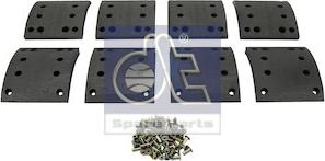 DT Spare Parts 4.91453 - Комплект тормозных башмаков, барабанные тормоза unicars.by