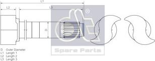 DT Spare Parts 4.64845 - Тормозной вал unicars.by