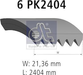 DT Spare Parts 4.81365 - Поликлиновой ремень unicars.by