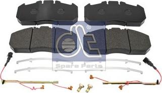 DT Spare Parts 6.95101 - Тормозные колодки, дисковые, комплект unicars.by