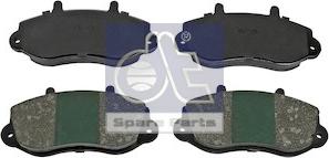 DT Spare Parts 6.95119 - Тормозные колодки, дисковые, комплект unicars.by