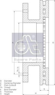 DT Spare Parts 10.14101 - Тормозной диск unicars.by