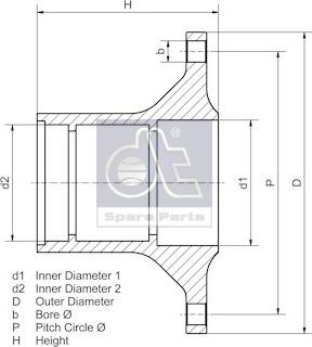 DT Spare Parts 5.20170 - Ступица колеса, поворотный кулак unicars.by