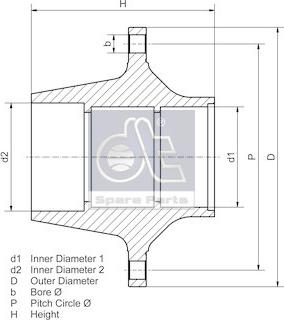 DT Spare Parts 10.10420 - Ступица колеса, поворотный кулак unicars.by