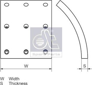 DT Spare Parts 4.91135 - Комплект тормозных башмаков, барабанные тормоза unicars.by