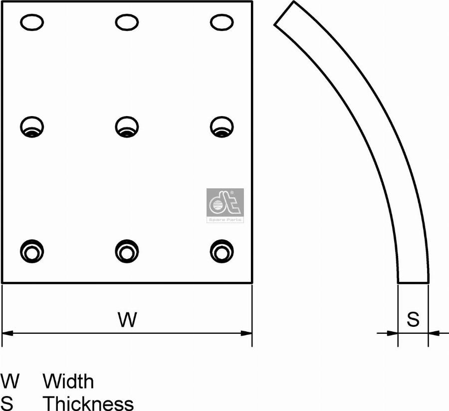 DT Spare Parts 4.95001 - Комплект тормозных башмаков, барабанные тормоза unicars.by