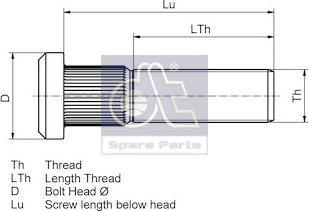 DT Spare Parts 3.61110 - Шпилька ступицы колеса unicars.by