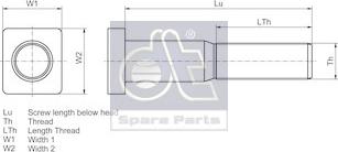 DT Spare Parts 1.17035 - Шпилька ступицы колеса unicars.by