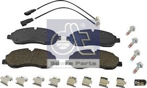 DT Spare Parts 13.93108 - Тормозные колодки, дисковые, комплект unicars.by