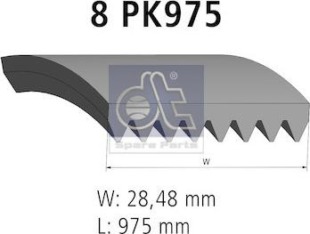 DT Spare Parts 2.21059 - Поликлиновой ремень unicars.by