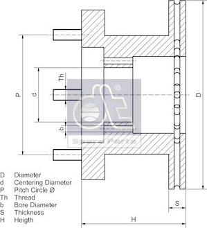 DT Spare Parts 7.36043 - Тормозной диск unicars.by