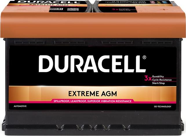 DURACELL 016570010801 - Стартерная аккумуляторная батарея, АКБ unicars.by