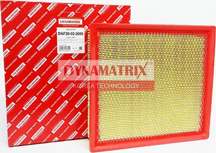 Dynamatrix DAF20-02-2006 - Воздушный фильтр, двигатель unicars.by