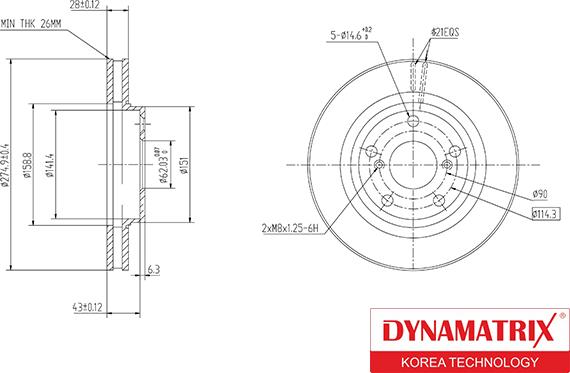 Dynamatrix DBD501 - Тормозной диск unicars.by