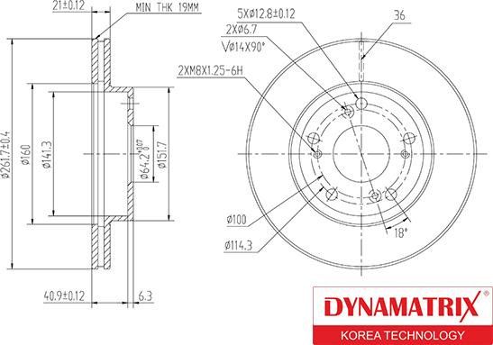 Dynamatrix DBD1939 - Тормозной диск unicars.by