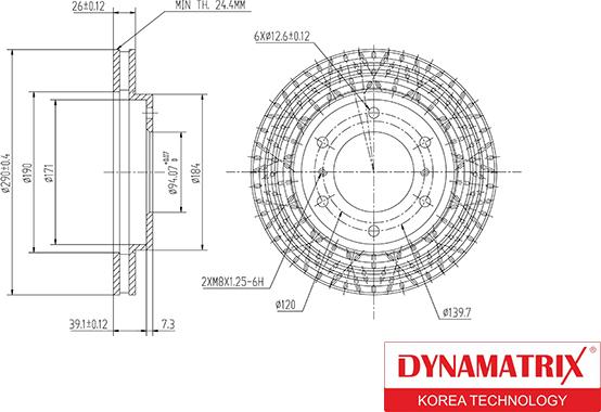 Dynamatrix DBD1937 - Тормозной диск unicars.by