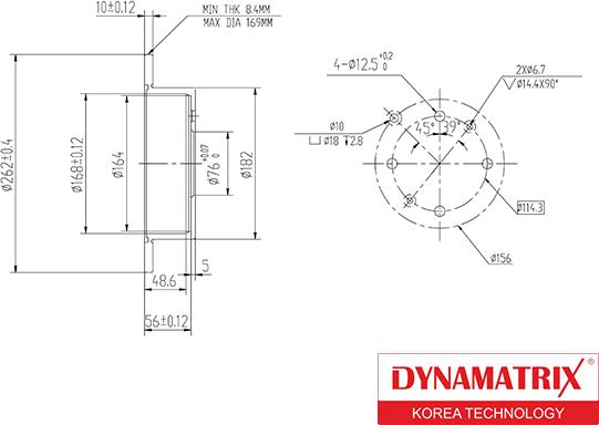 Dynamatrix DBD1448 - Тормозной диск unicars.by