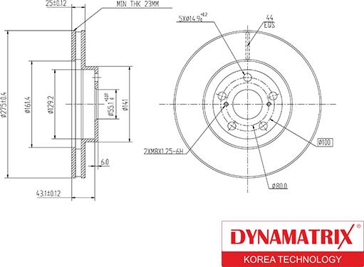 Dynamatrix DBD1484 - Тормозной диск unicars.by