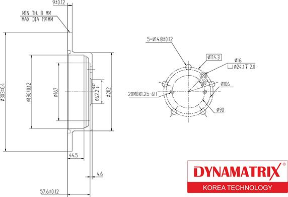 Dynamatrix DBD1486 - Тормозной диск unicars.by