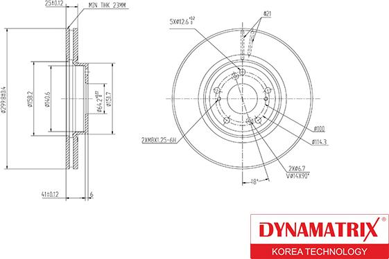 Dynamatrix DBD1424 - Тормозной диск unicars.by