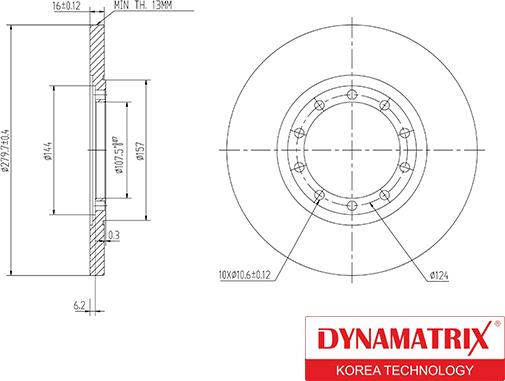 Dynamatrix DBD1537 - Тормозной диск unicars.by