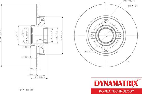 Dynamatrix DBD1523 - Тормозной диск unicars.by