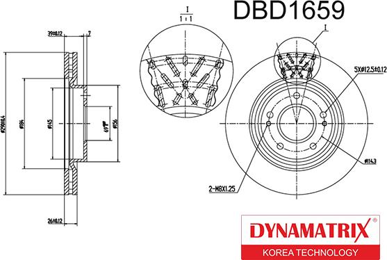 Dynamatrix DBD1659 - Тормозной диск unicars.by